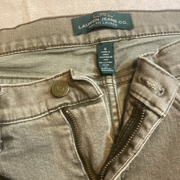Ralph Lauren Green Denim cut-offs size 6 - Picture 3 of 5